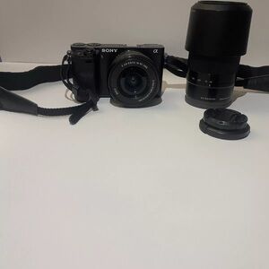 Sony Alpha a6000 Mirrorless Camera Two Lens Kit with 16-50mm and 55-210mm Lenses